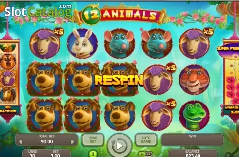 Скрин3. 12 Animals (Booongo) слот