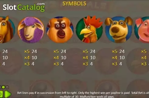 Скрин7. 12 Animals (Booongo) слот