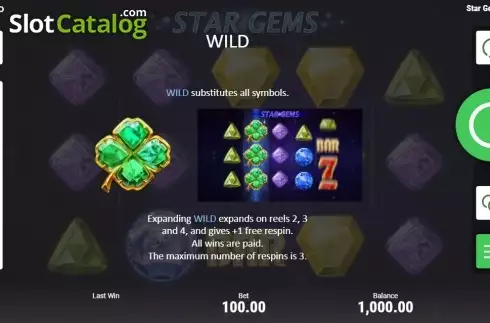Скрин6. Star Gems (Booongo) слот