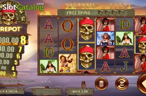 Скрин4. 8 Golden Skulls of Holly Roger слот
