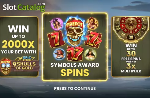Скрин2. 9 Skulls of Gold слот