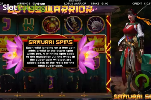 Скрин9. Lotus Warrior слот