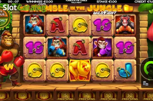 Скрин3. Tumble in the Jungle Wild Fight слот