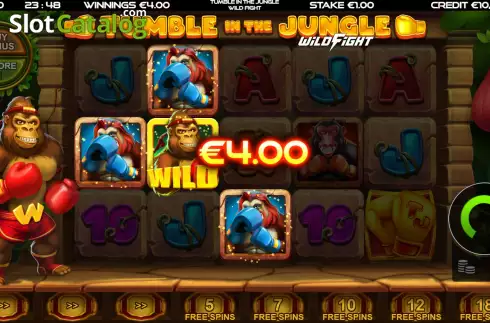 Скрин5. Tumble in the Jungle Wild Fight слот