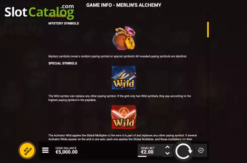Скрин8. Merlin's Alchemy слот