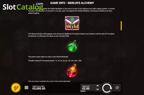 Скрин9. Merlin's Alchemy слот