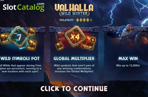 Скрин2. Valhalla Wild Winter слот