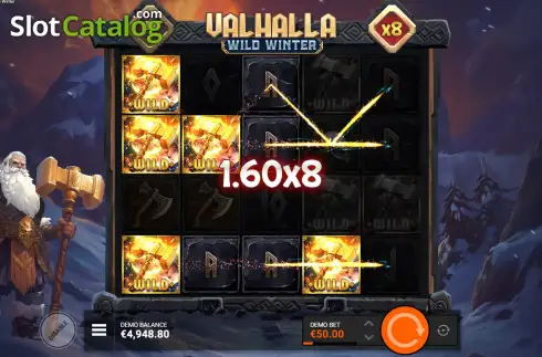 Скрин6. Valhalla Wild Winter слот