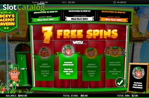 Скрин4. Luckys Jackpot Tavern слот