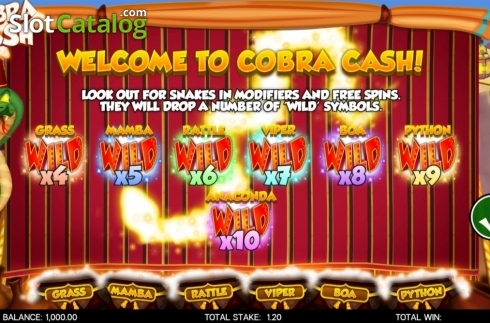 Скрин2. Cobra Cash слот