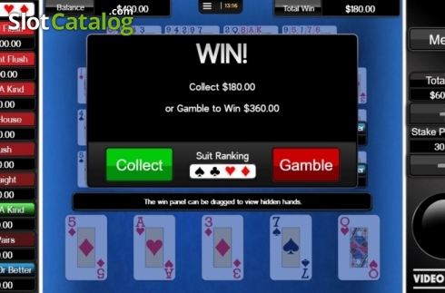 Скрин3. Video Poker (CORE Gaming) слот