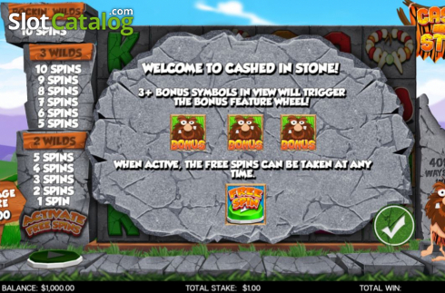 Скрин2. Cashed in Stone слот