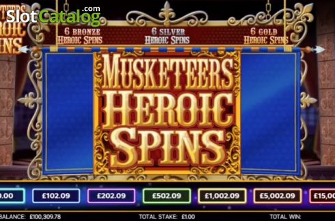 Скрин4. Musketeers Heroic Spins слот