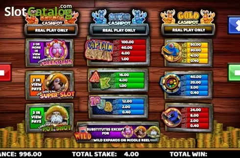 Скрин5. Captain Cashfall слот