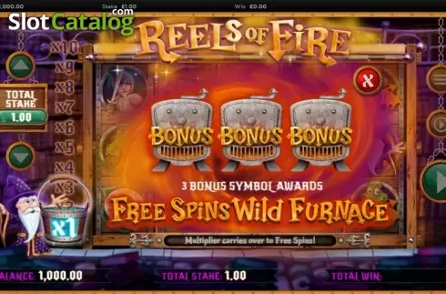 Скрин2. Reels of Fire слот