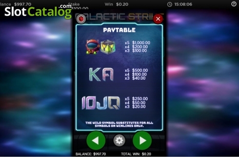 Скрин5. Galactic Strike слот