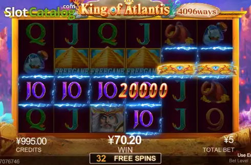Скрин3. King of Atlantis (CQ9Gaming) слот