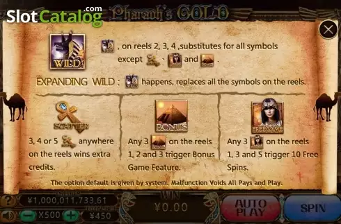 Скрин5. Pharaohs Gold (CQ9 Gaming) слот