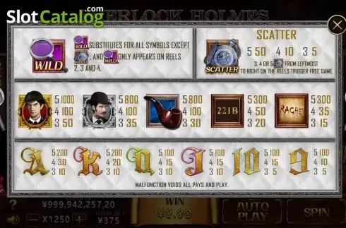 Скрин4. Sherlock Holmes (CQ9Gaming) слот