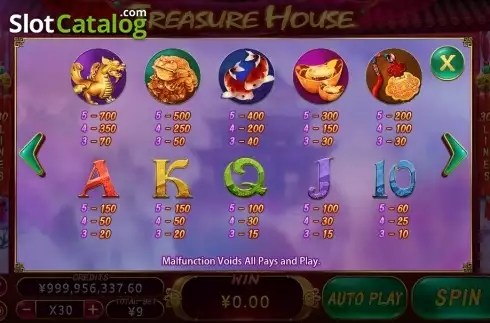 Скрин4. Treasure House слот