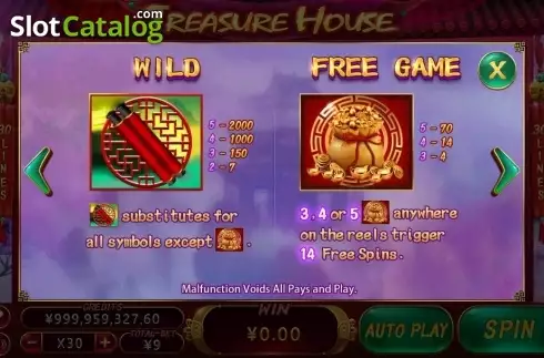 Скрин6. Treasure House слот