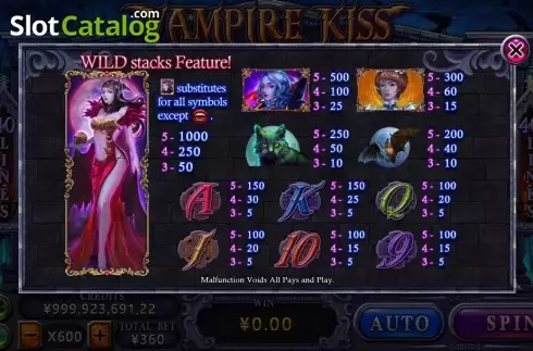 Скрин4. Vampire Kiss (CQ9Gaming) слот