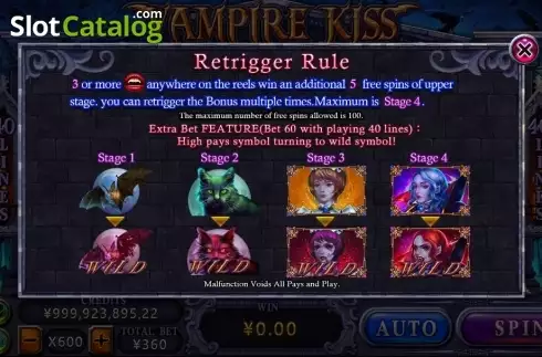 Скрин6. Vampire Kiss (CQ9Gaming) слот