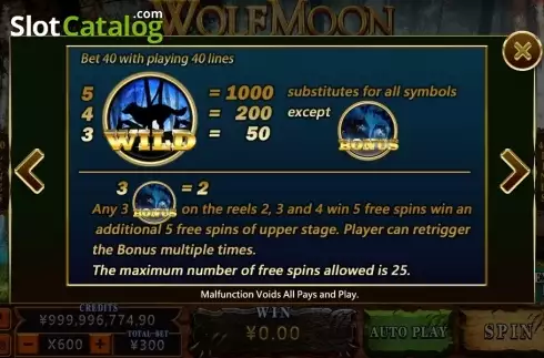 Скрин6. Wolf Moon (CQ9Gaming) слот