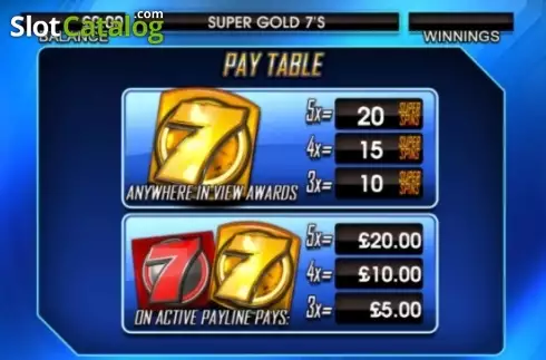 Скрин3. Super Gold Sevens слот