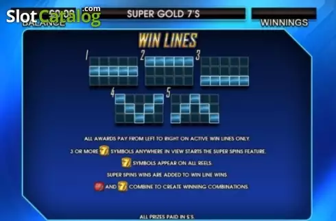 Скрин8. Super Gold Sevens слот