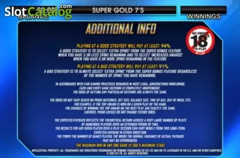 Скрин9. Super Gold Sevens слот