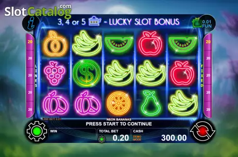 Скрин2. Neon Bananas слот
