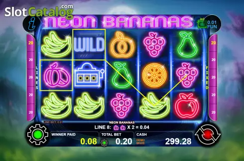 Скрин3. Neon Bananas слот