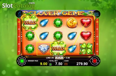Скрин4. Clover Gems слот