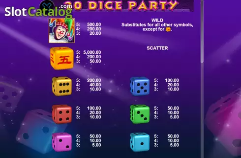 Скрин8. 20 Dice Party слот
