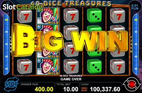 Скрин4. 40 Dice Treasures слот