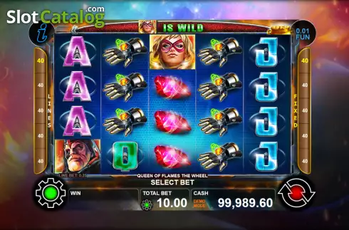 Скрин2. Queen of Flames The Wheel слот