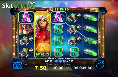 Скрин3. Queen of Flames The Wheel слот