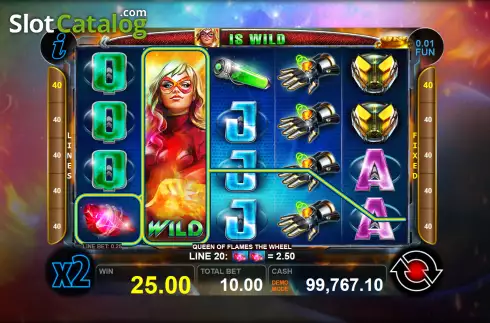 Скрин4. Queen of Flames The Wheel слот