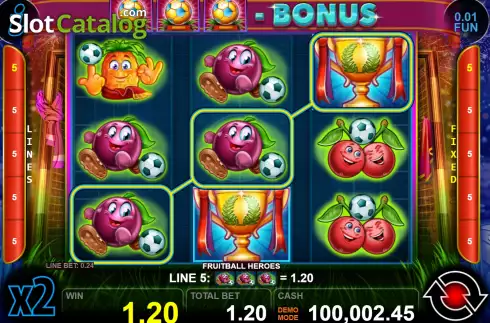 Скрин3. Fruitball Heroes слот