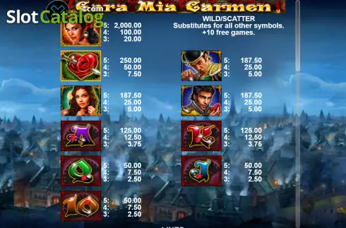 Скрин7. Cara Mia Carmen слот