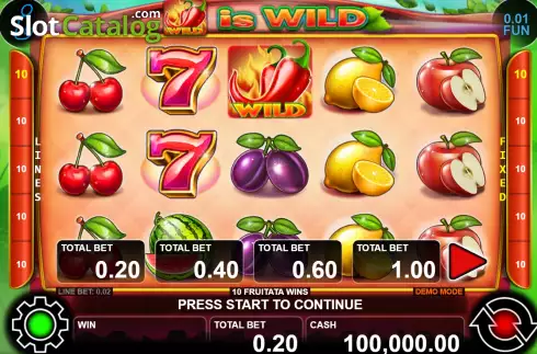 Скрин2. 10 Fruitata Wins слот