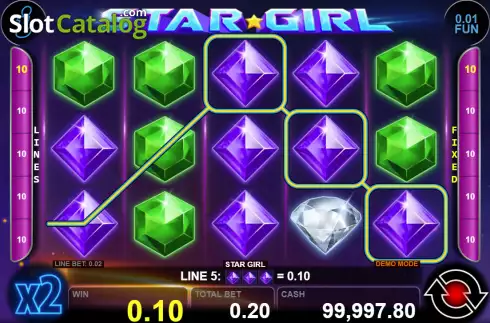 Скрин3. Star Girl слот