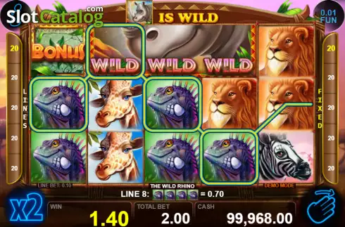 Скрин3. Wild Rhino слот