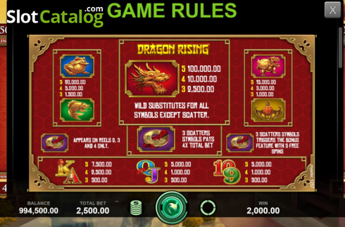 Скрин6. Dragon Rising слот