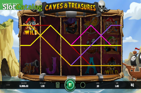 Скрин2. Caves and Treasures слот