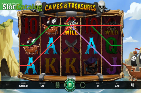 Скрин3. Caves and Treasures слот