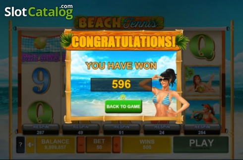 Скрин4. Beach Tennis слот