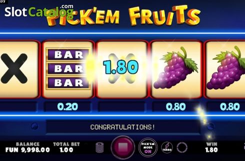 Скрин3. Pick' Em Fruits слот