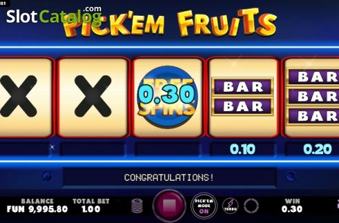 Скрин4. Pick' Em Fruits слот